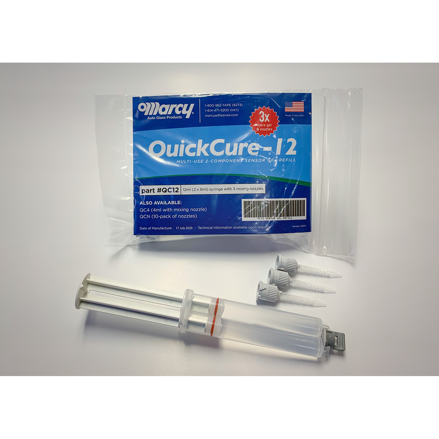 MARCY- RAIN SENSOR GEL 12ML  SYRINGE  PLUNGER  3 NOZZLES 